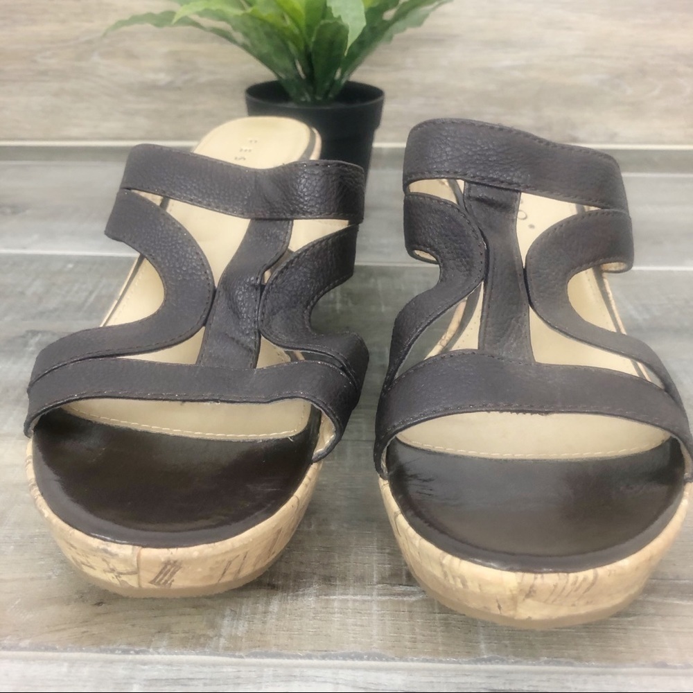 Pesaro Gisella Brown Cork Platform Sandal Size 10 - Picture 10 of 13